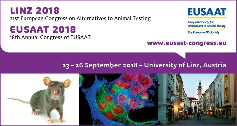 21st European Congress on Alternatives to Animal Testing, September 23-26 2018, University of Linz, Austria